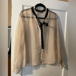 Love Sam sheer button up blouse, size medium